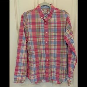 Bonobos Men’s M Pink Plaid Button Down Shirt